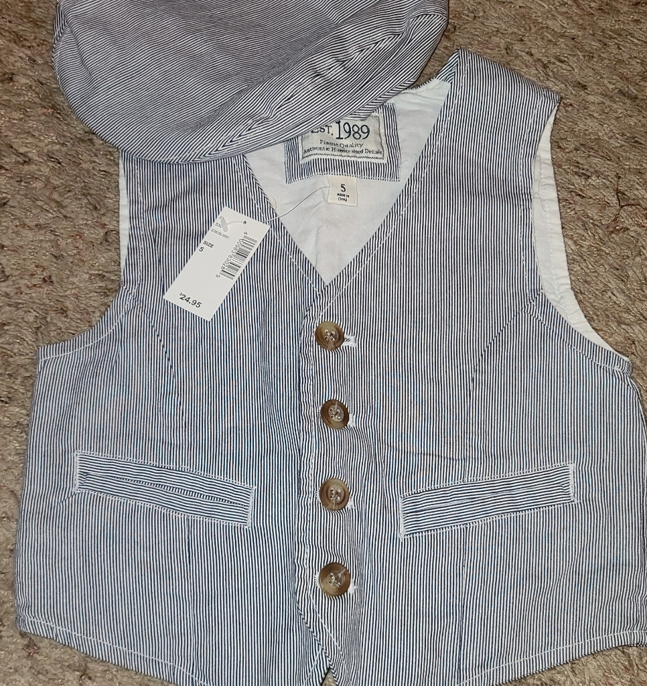 TCP boys vest and hat